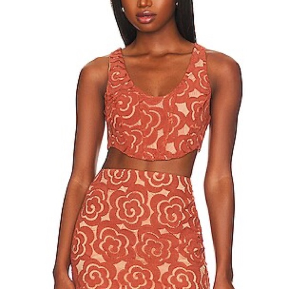 For Love & Lemons Nomi Crop Top & Aiko Skirt (Matching Set)